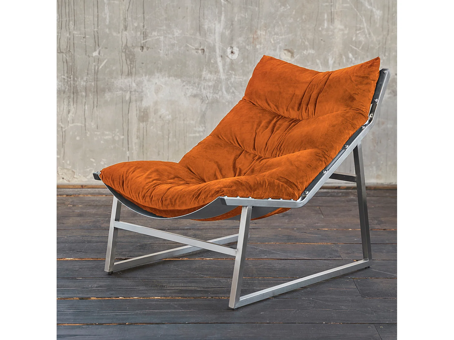 Fauteuil - Orange tissu tissé - SIRO