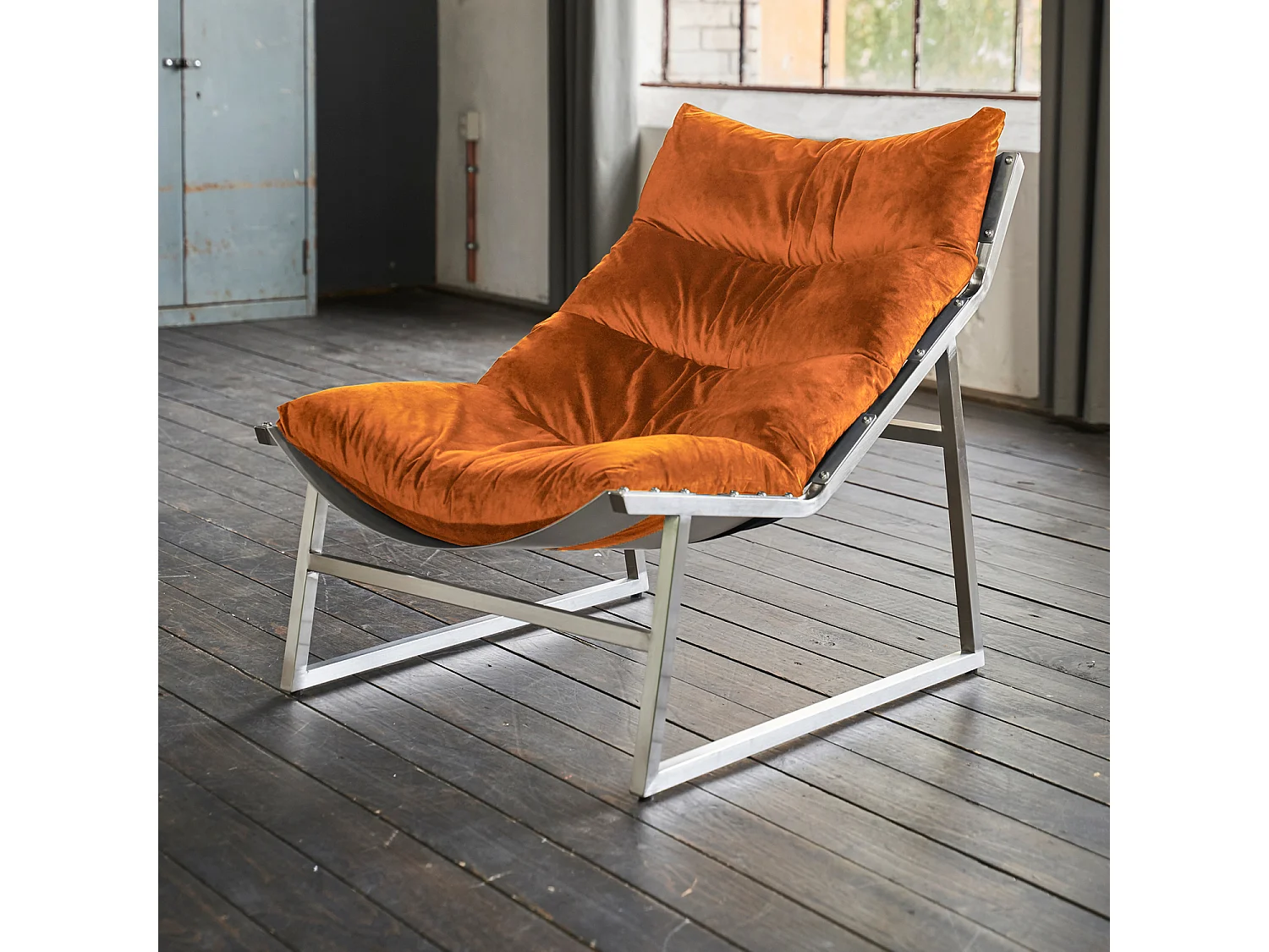 Fauteuil - Orange tissu tissé - SIRO