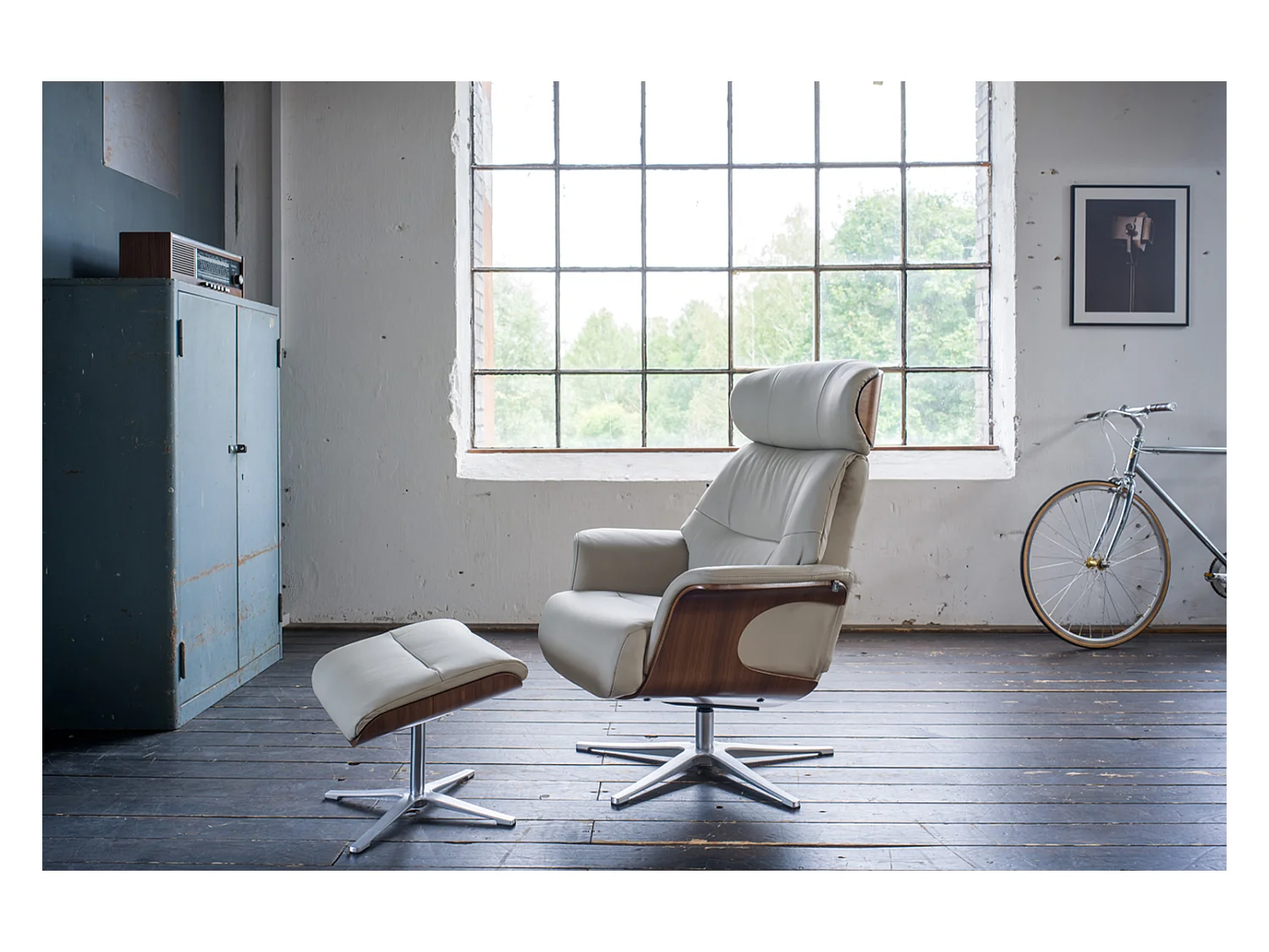 Fauteuil - Gris cuir - TOSAR
