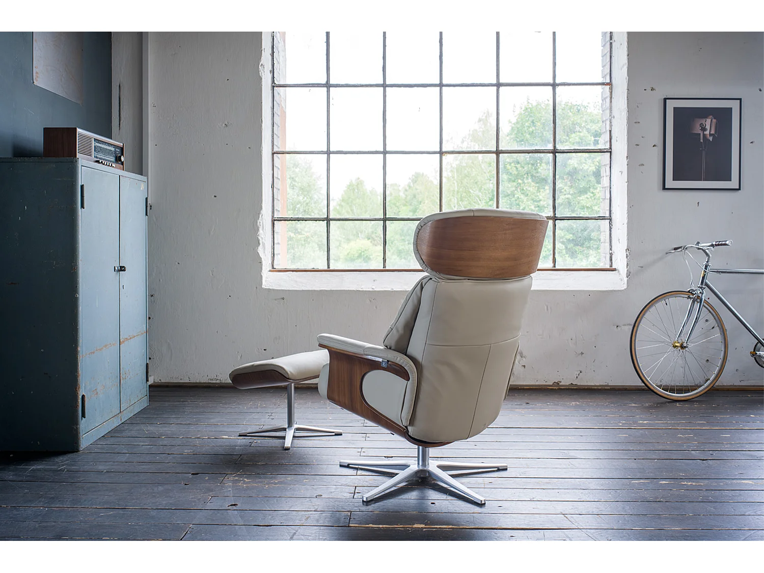 Relaxsessel - Grau Leder - TOSAR