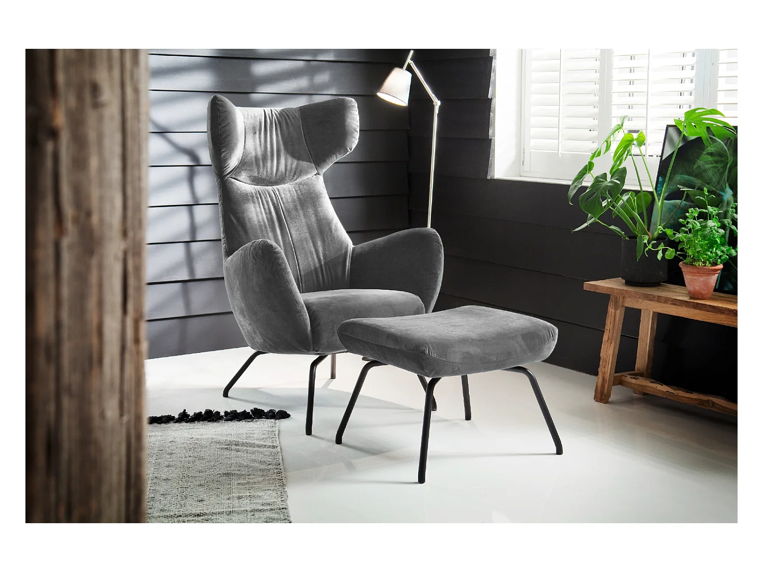Sessel - Silber Velvet - LOTTE