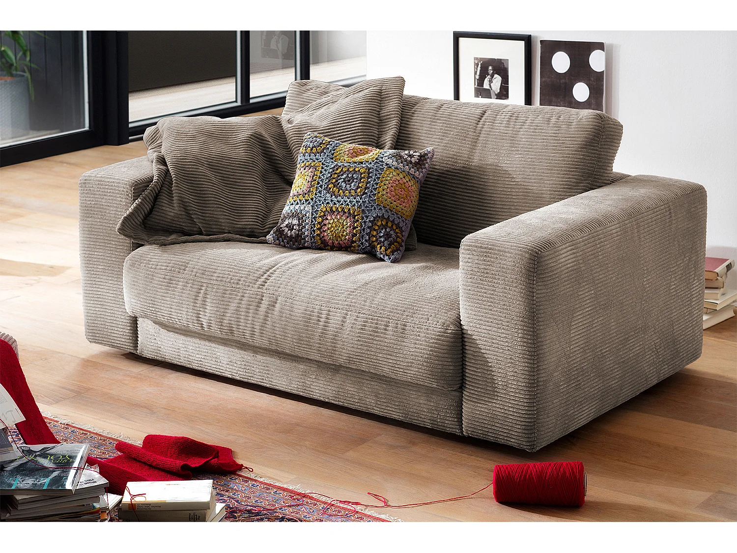 Relaxsessel - Taupe Cord - MADELINE