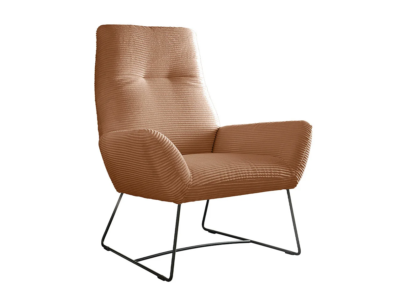 Fauteuil - marron Velours côtelé - BISA