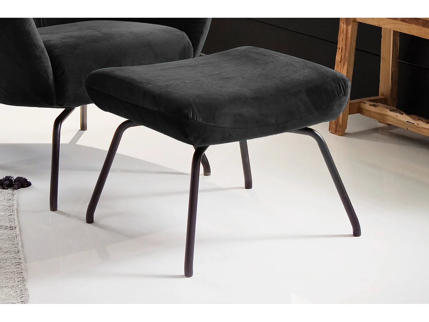 Sillón - Negro terciopelo - LOTTE