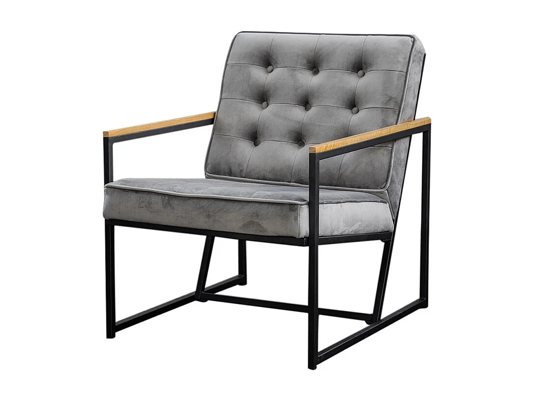 Sillón - Gris terciopelo - ARLY