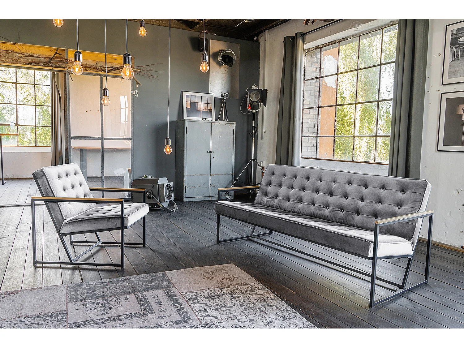 Sillón - Gris terciopelo - ARLY