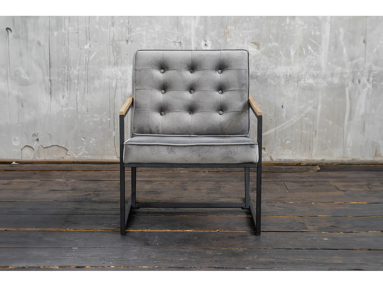 Sillón - Gris terciopelo - ARLY