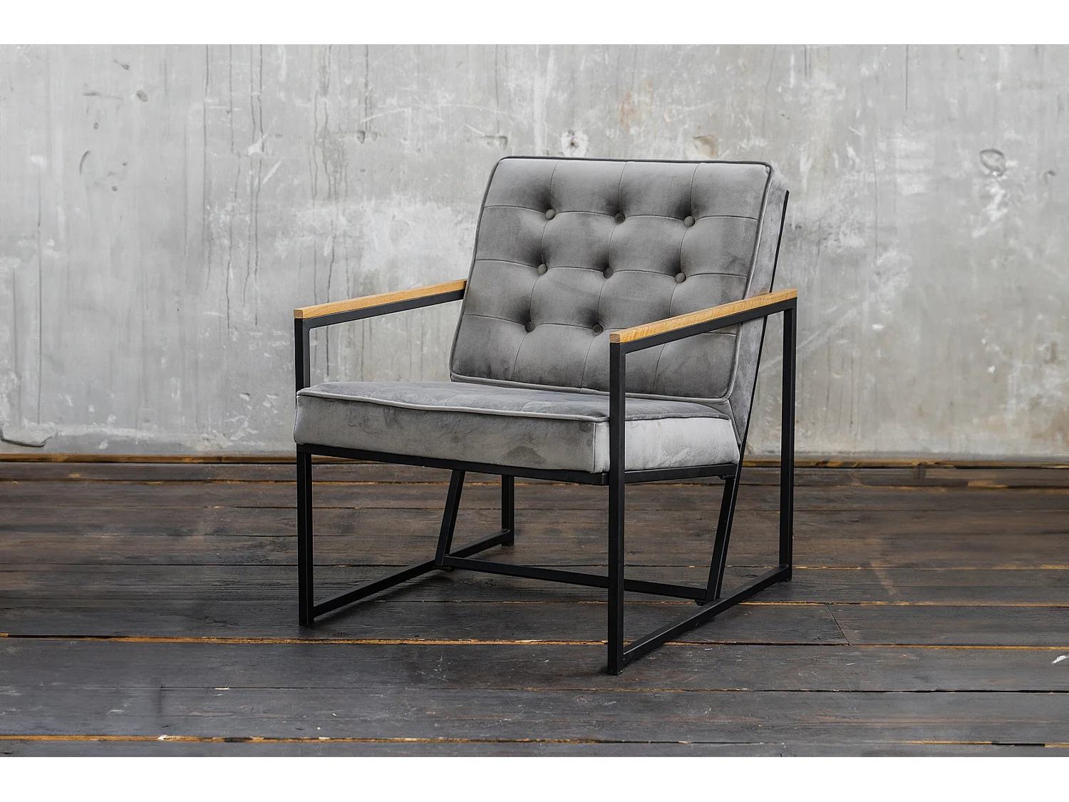 Sillón - Gris terciopelo - ARLY