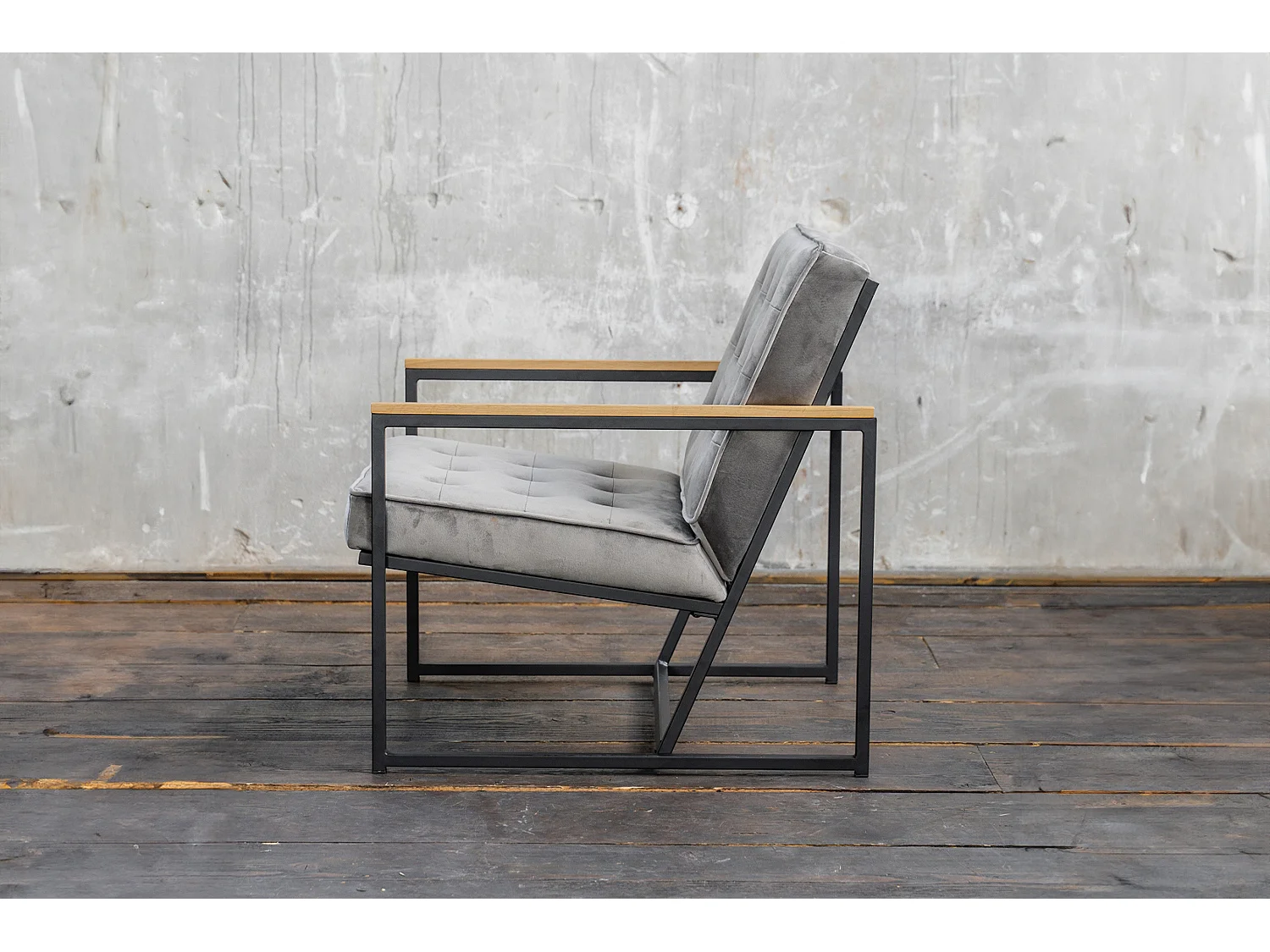 Sillón - Gris terciopelo - ARLY