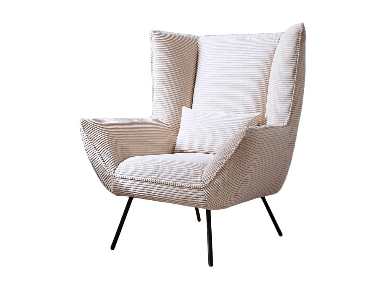 Fauteuil relax - blanc crème Velours côtelé - IVA
