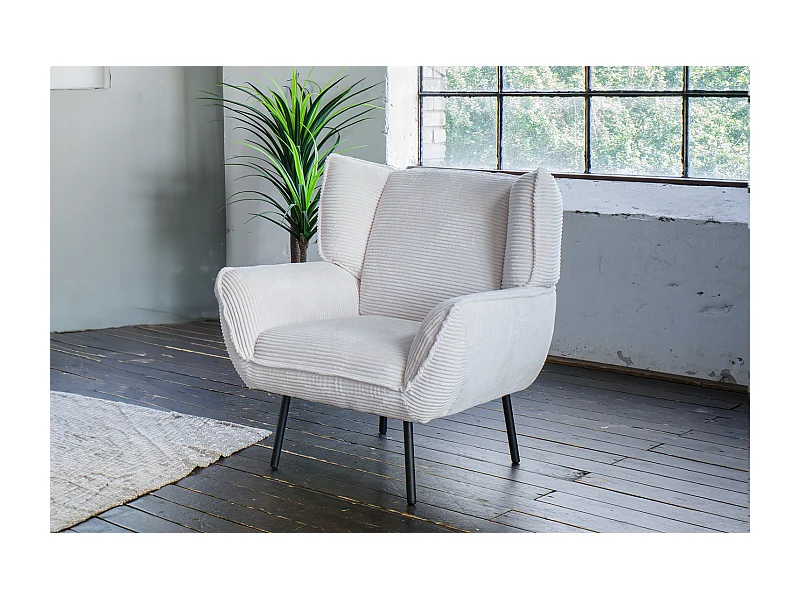 Relaxsessel - Cremeweiß Cord - CALLA