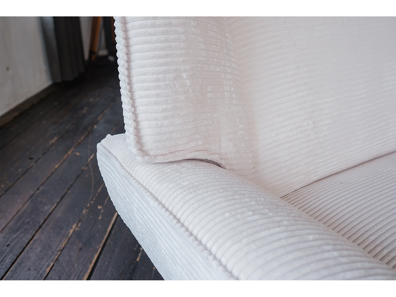 Relaxfauteuil - Crème wit Koord - CALLA