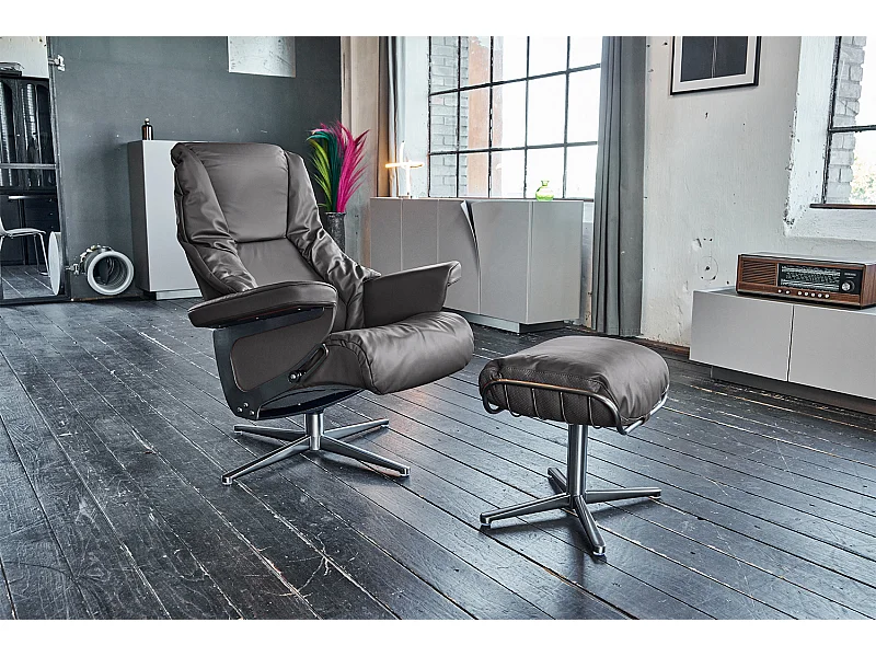 Fauteuil - Gris cuir - MODO