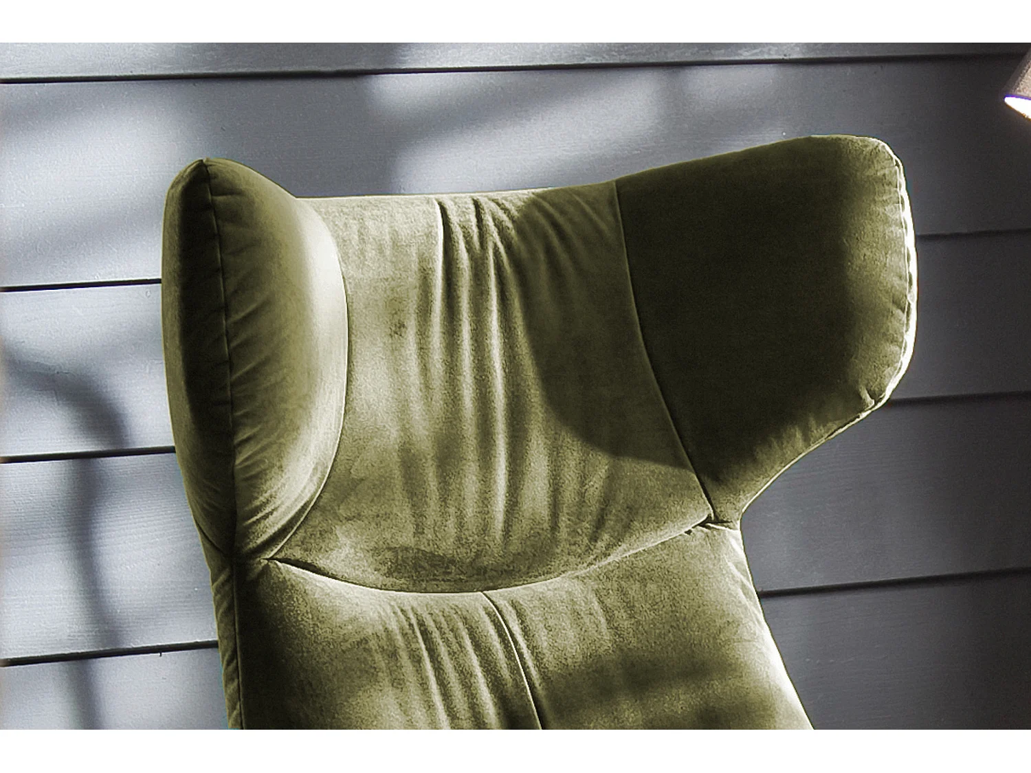 Sillones orejeros - verde oscuro terciopelo - LOTTE