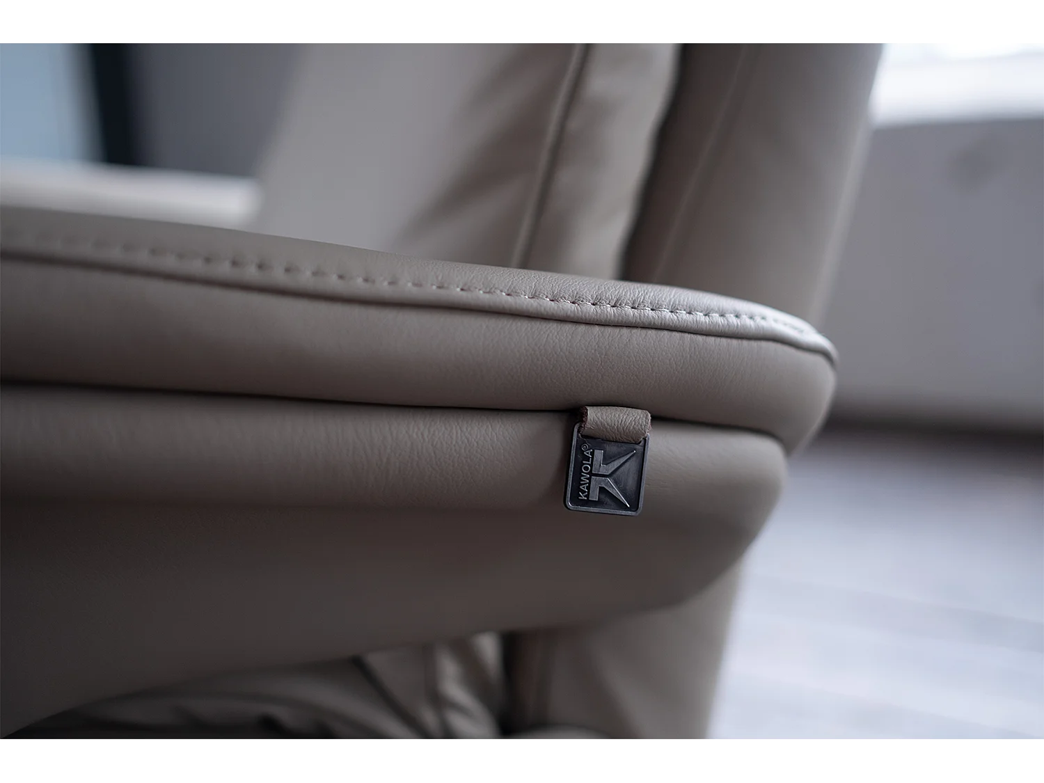 Relaxsessel - Grau Leder - NAMA