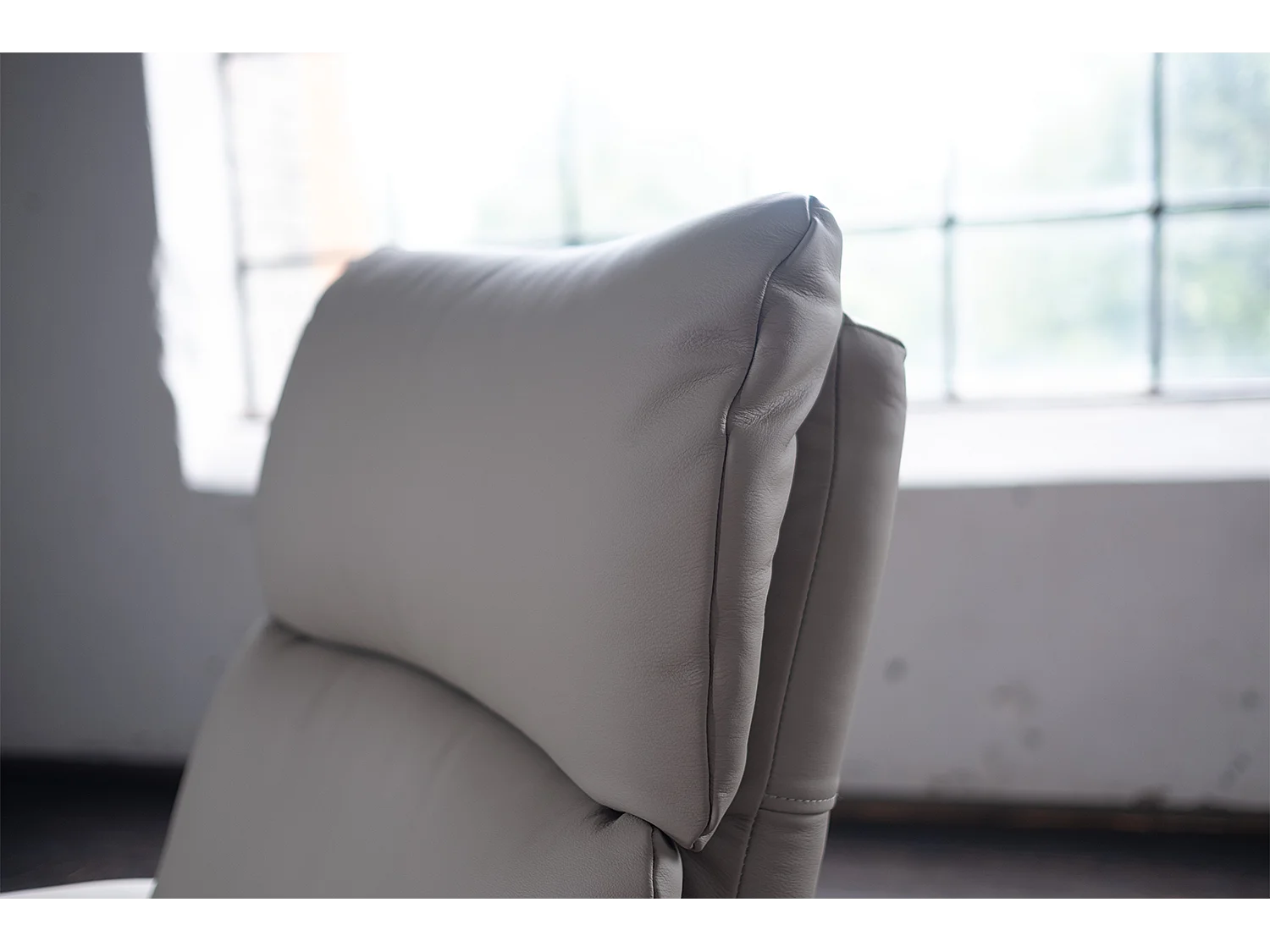 Relaxsessel - Grau Leder - NAMA