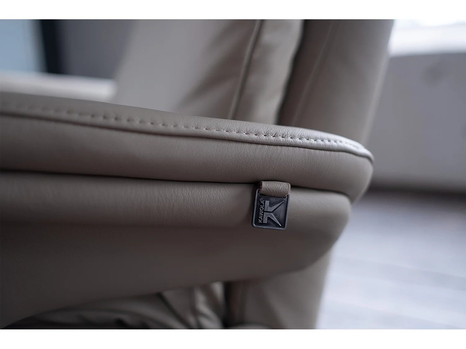 Relaxsessel - Grau Leder - NAMA