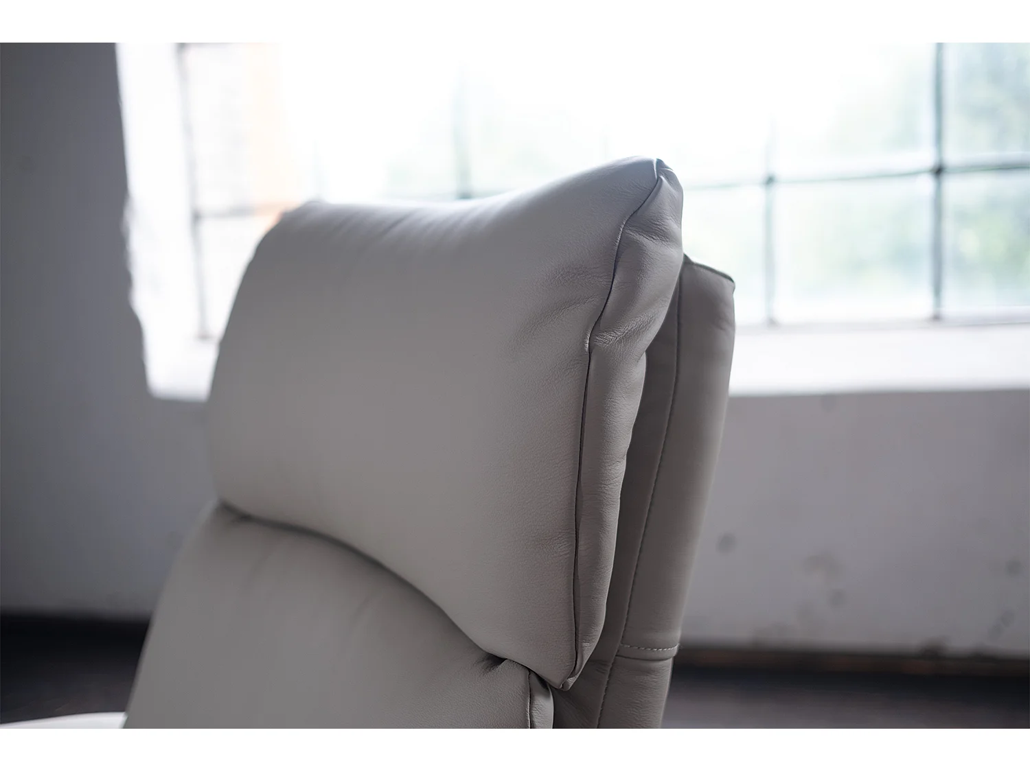 Relaxsessel - Grau Leder - NAMA