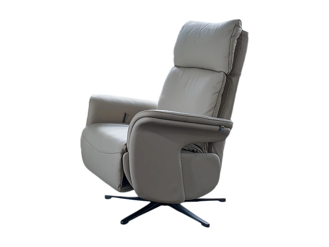 Relaxsessel - Grau Leder - NAMA
