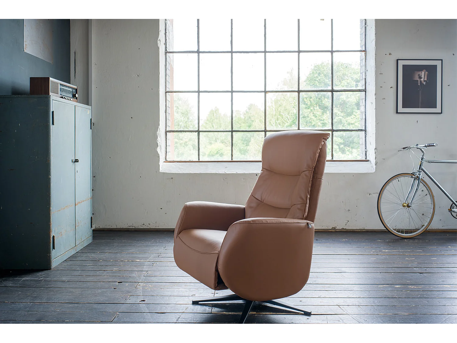 Relaxsessel - Braun Leder - SARI