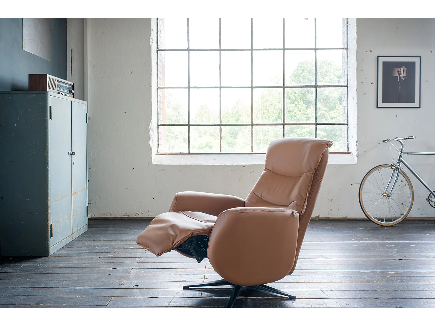 Relaxsessel - Braun Leder - SARI