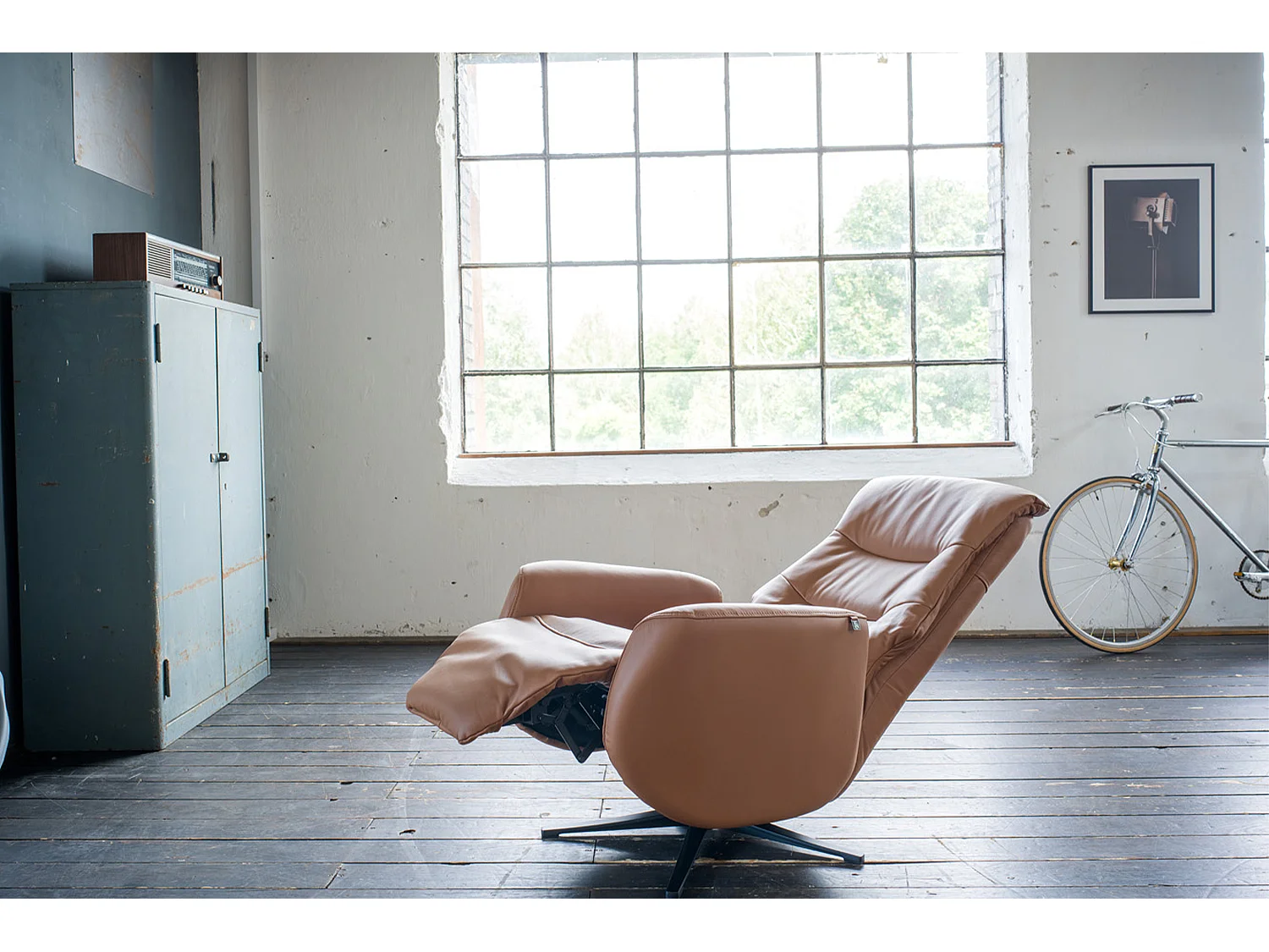 Relaxsessel - Braun Leder - SARI