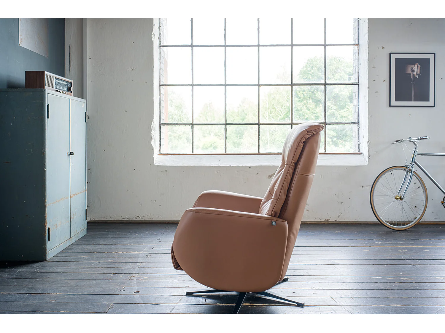 Relaxsessel - Braun Leder - SARI