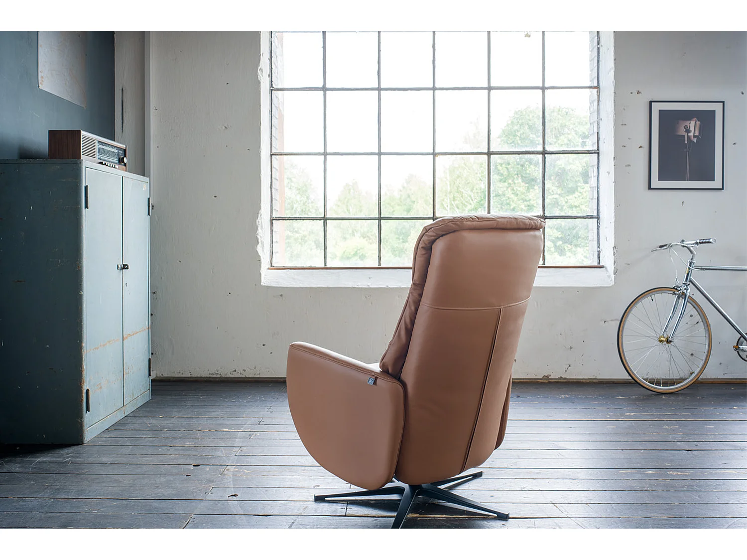 Relaxsessel - Braun Leder - SARI