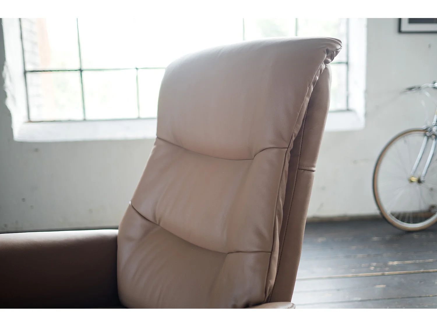 Relaxsessel - Braun Leder - SARI