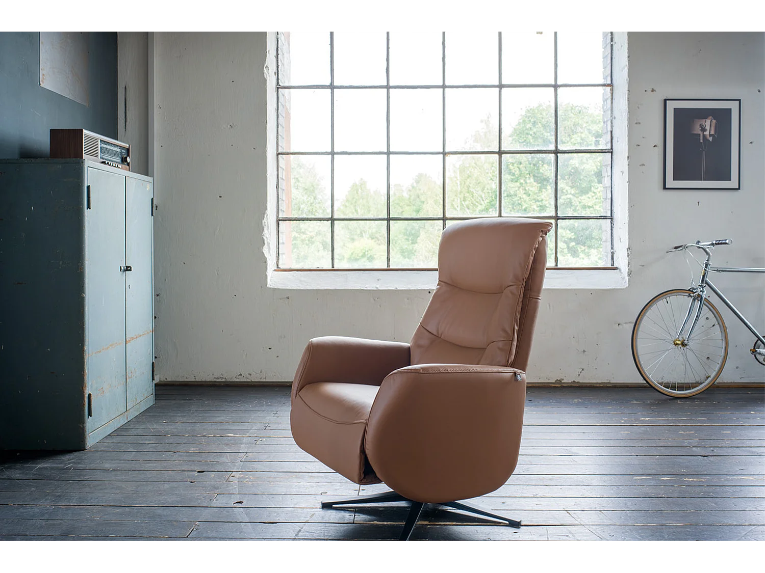 Relaxsessel - Braun Leder - SARI