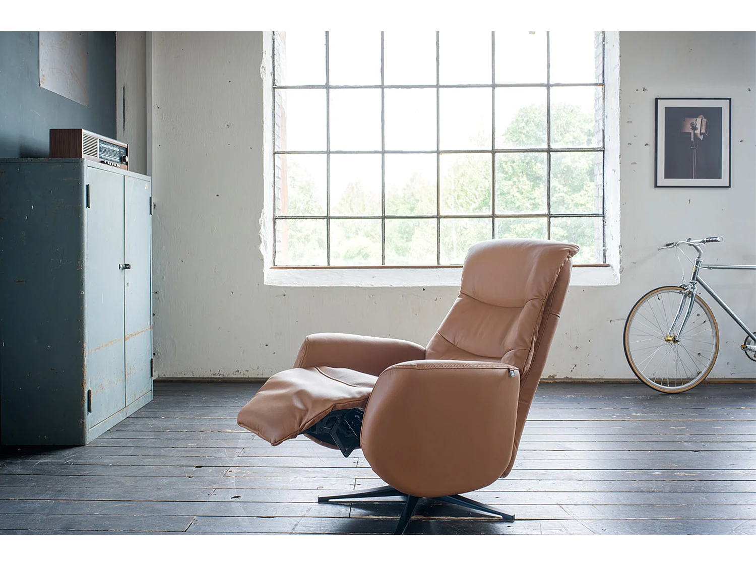 Relaxsessel - Braun Leder - SARI