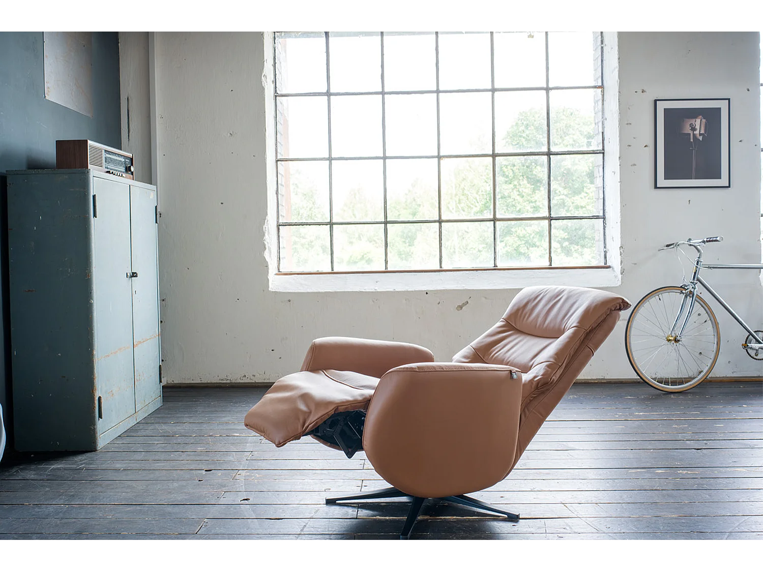 Relaxsessel - Braun Leder - SARI