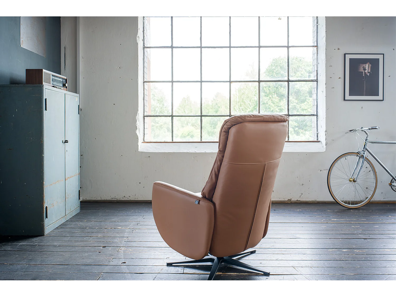 Relaxsessel - Braun Leder - SARI