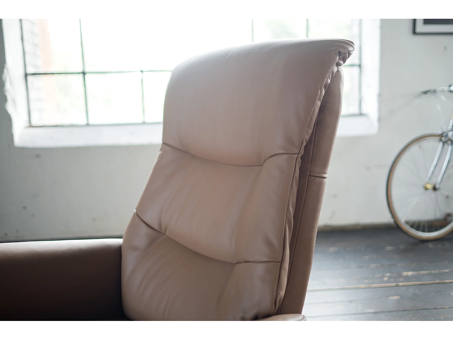 Relaxsessel - Braun Leder - SARI