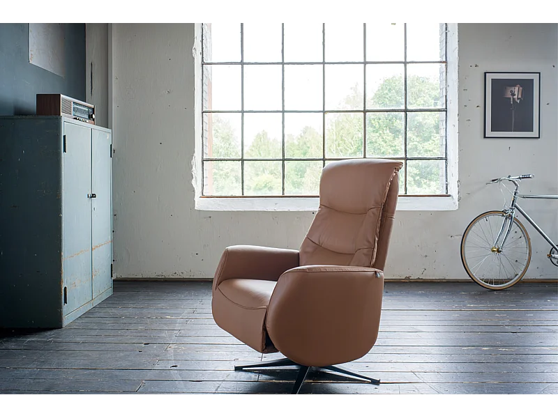 Relaxsessel - Braun Leder - SARI
