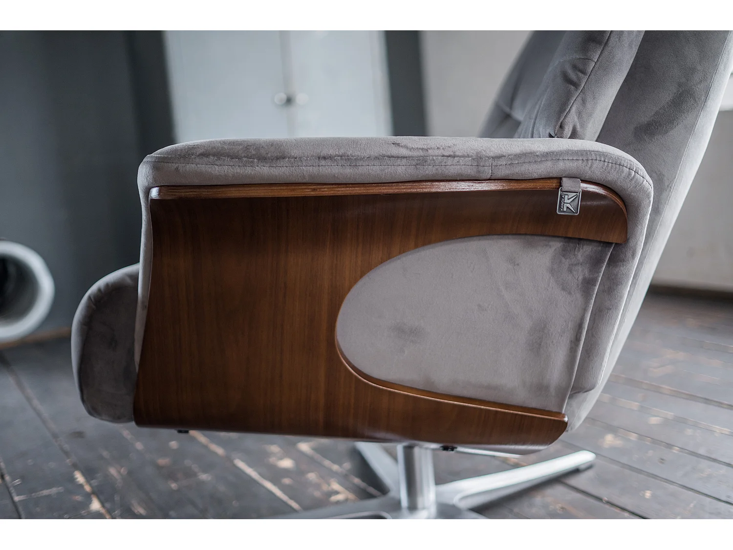 Relaxfauteuil - Steengrijs Fluweel - TOSAR