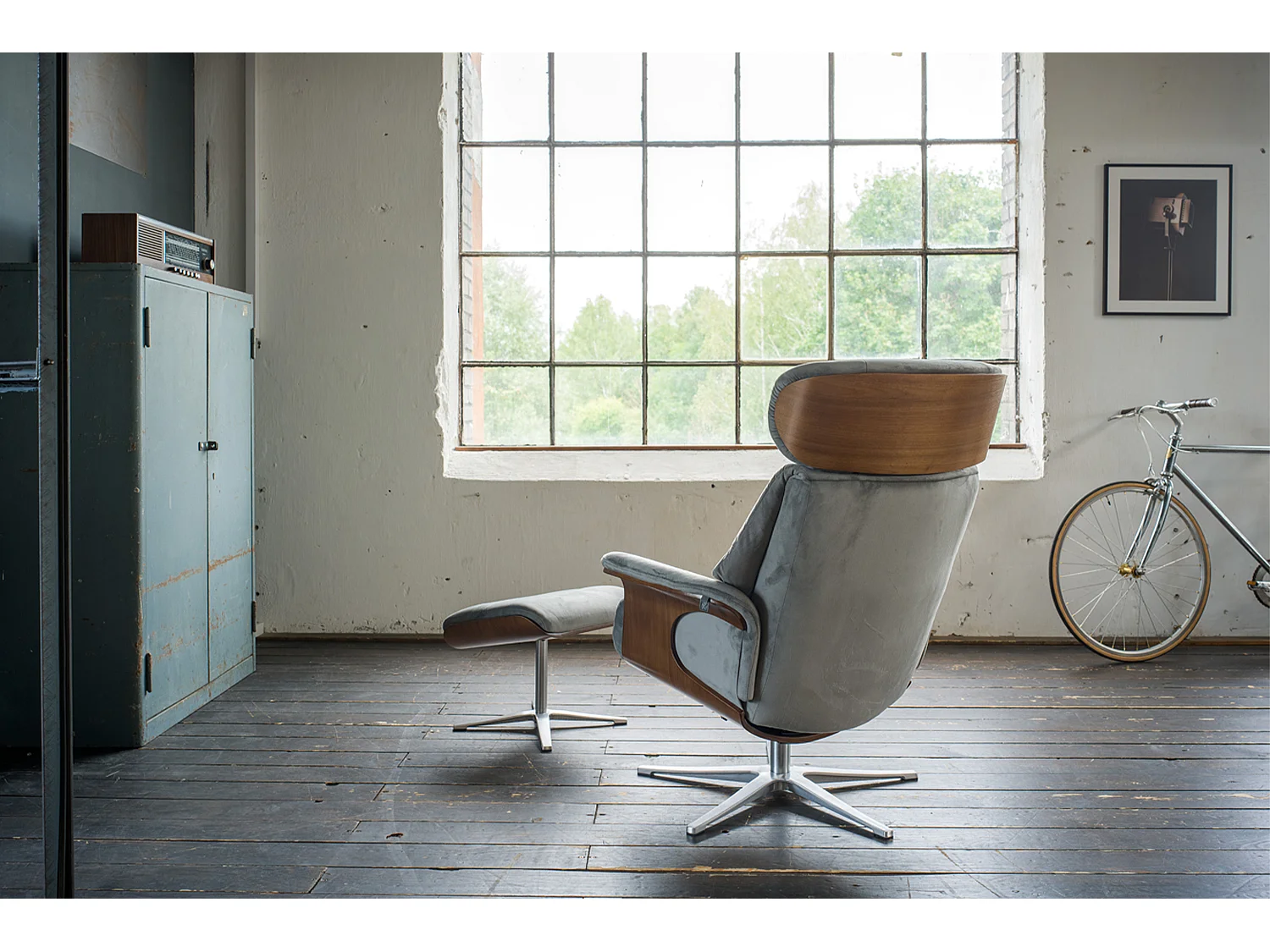 Relaxfauteuil - Steengrijs Fluweel - TOSAR