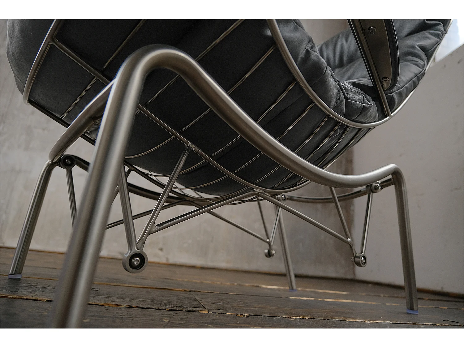 Fauteuil - Grijs Leer - ROWA