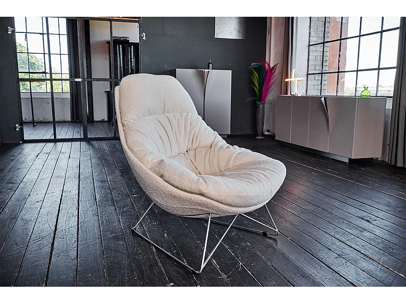 Relaxsessel - Beige Webstoff - AVON