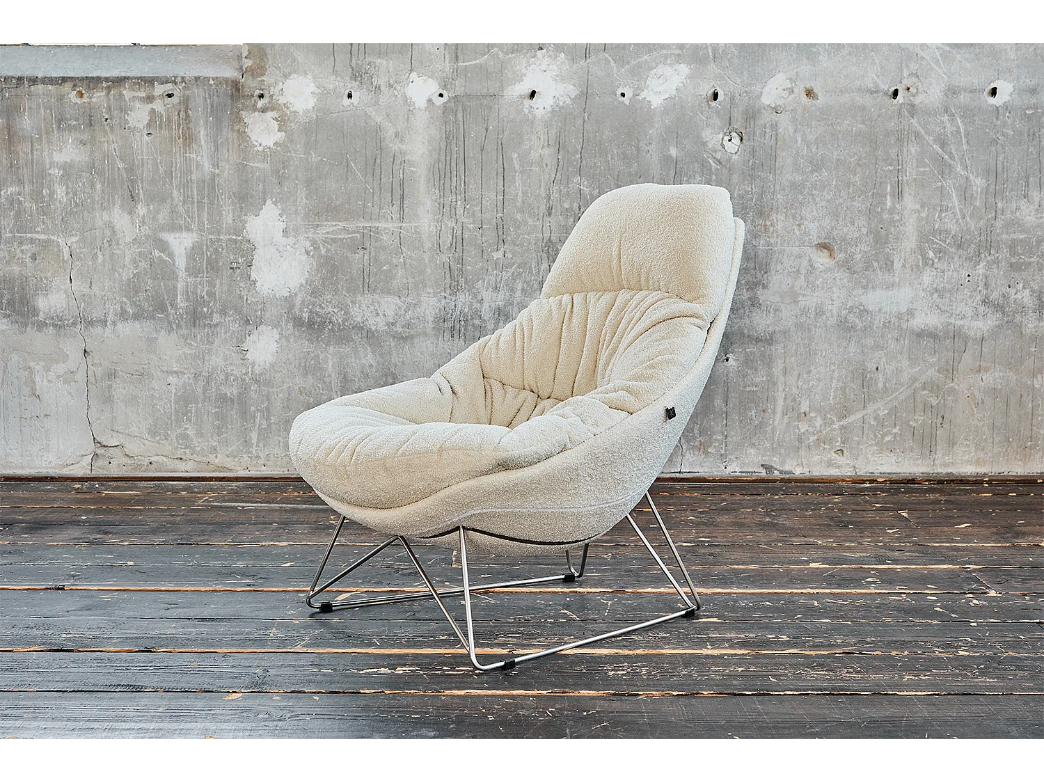 Poltrona relax - beige tessuto intrecciato - AVON