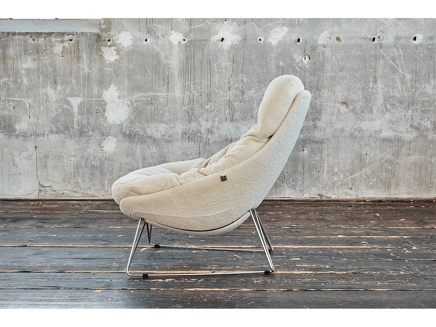 Poltrona relax - beige tessuto intrecciato - AVON