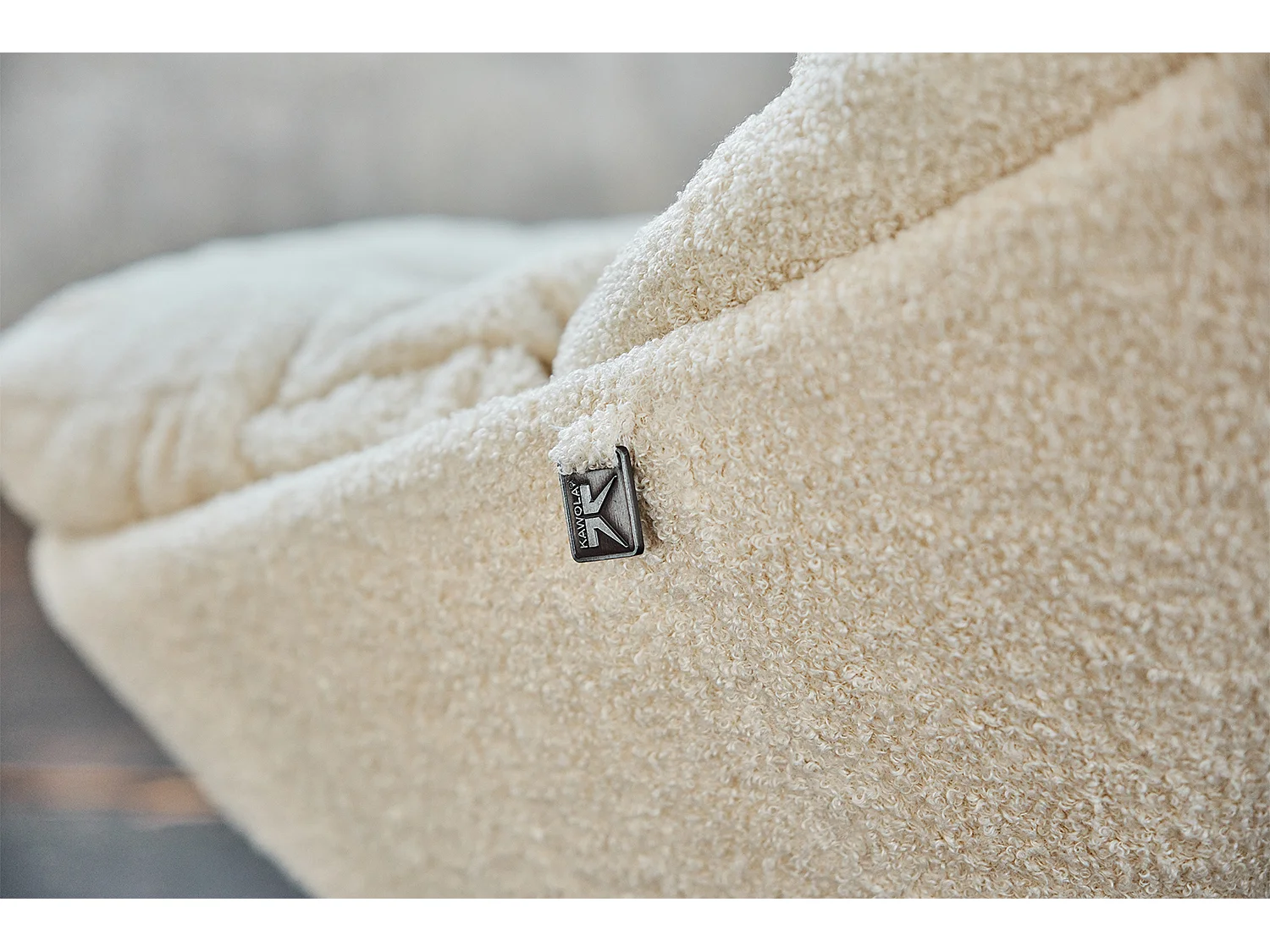 Poltrona relax - beige tessuto intrecciato - AVON