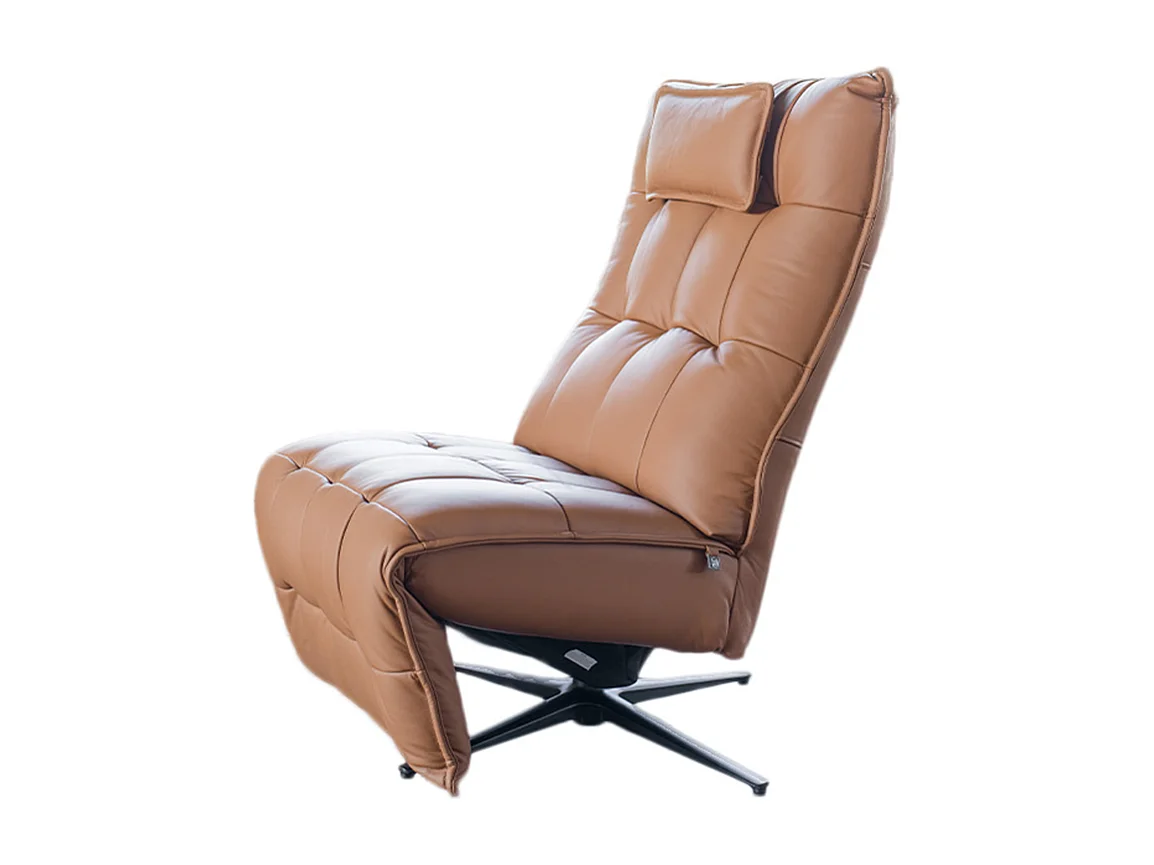 Poltrona relax - marrone pelle - MIKO