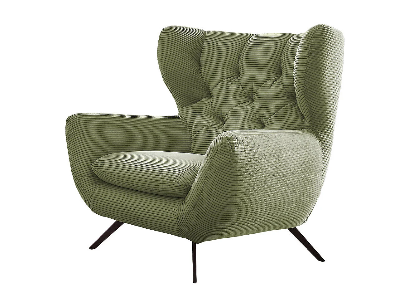 Fauteuil - Vert Velours côtelé - CHARME