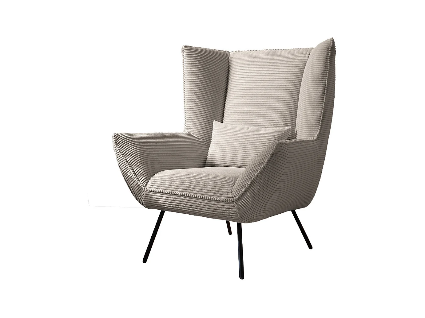 Fauteuil - taupe Velours côtelé - IVA