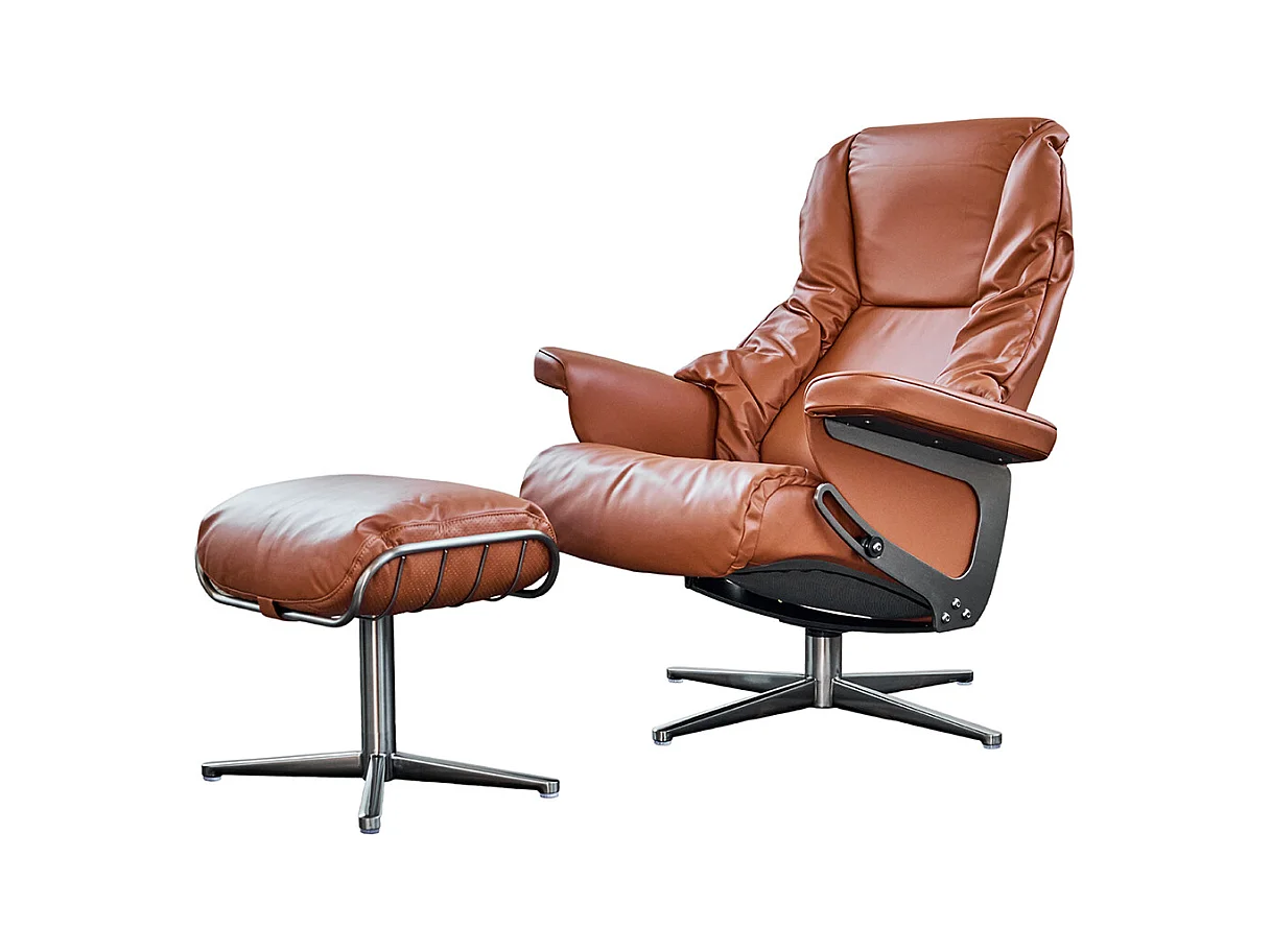 Fauteuil - marron cuir - MODO