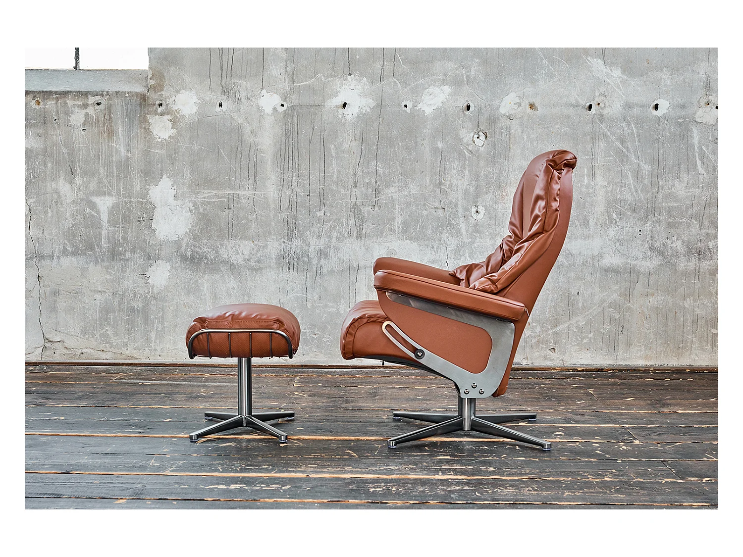 Fauteuil - marron cuir - MODO