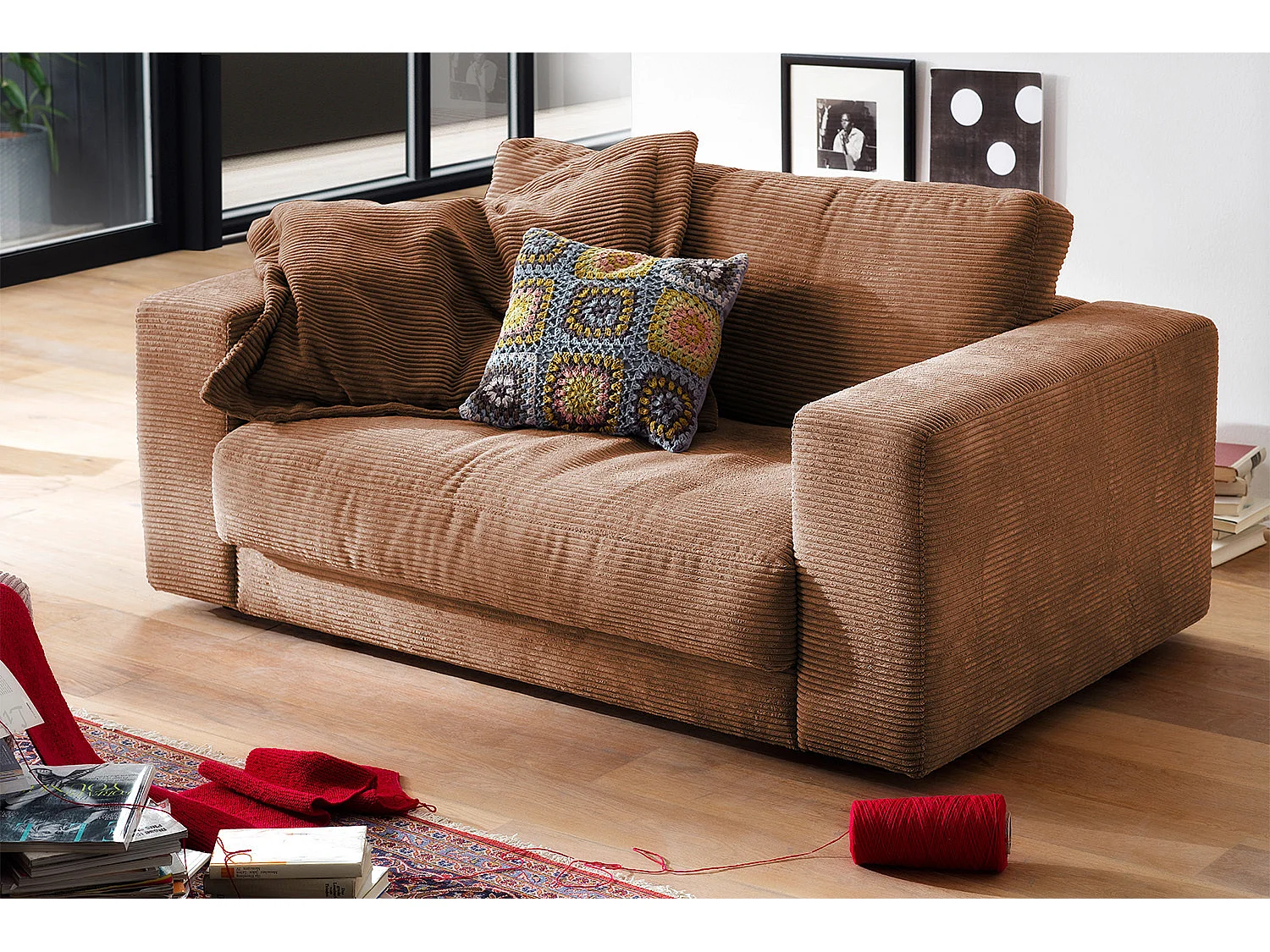 Relaxsessel - Braun Cord - MADELINE