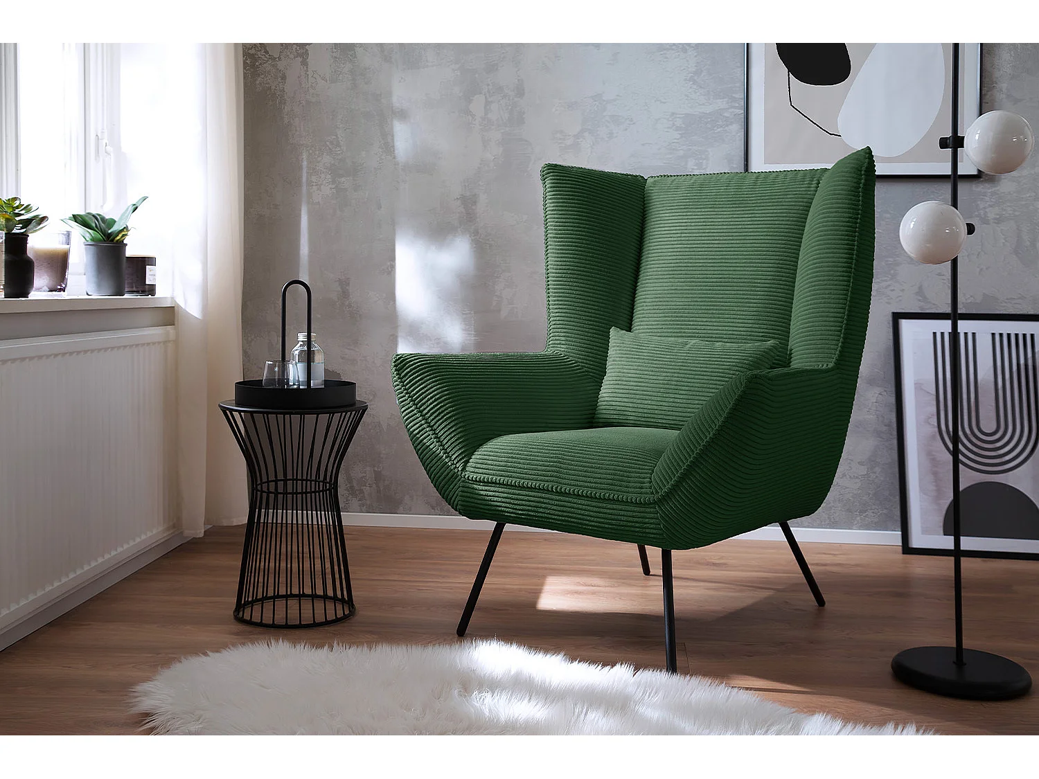 Sillones relax - verde esmeralda Pana - IVA