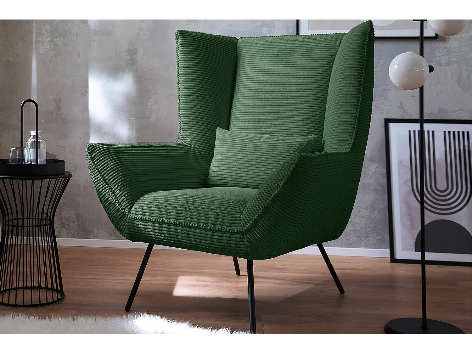 Sillones relax - verde esmeralda Pana - IVA